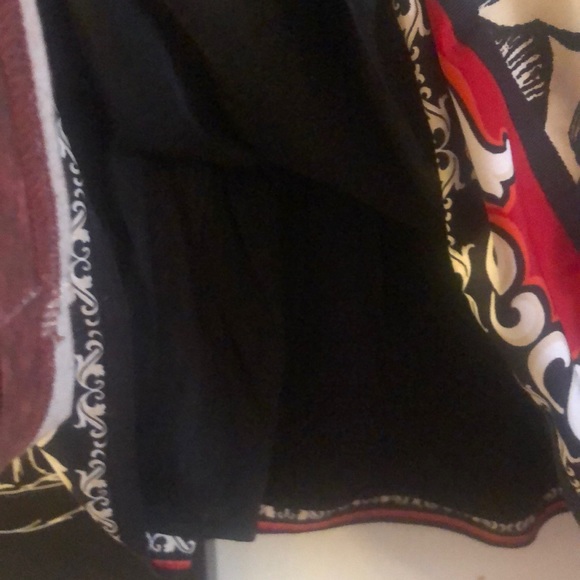 Cute White House Black Market Black/White/Red Print Mini Skirt - Picture 4 of 7